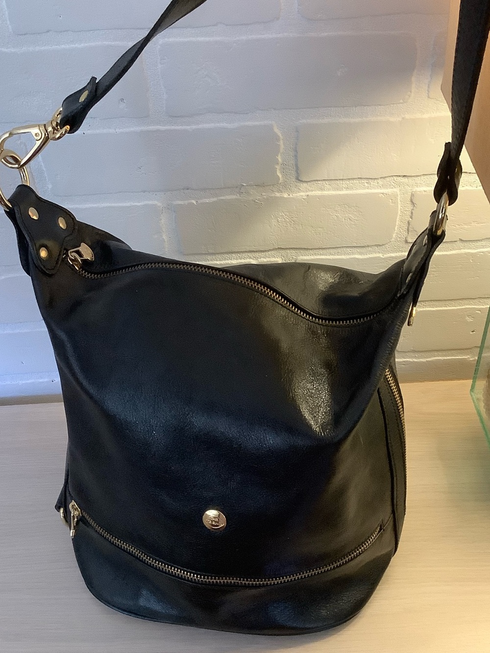 The Trend black Leather Shoulder Bag - Classic Women's Hobo